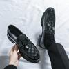 Otoño 2024 Zapatos de plataforma para hombre, tallas grandes, informales, de cuero, con cordones, bajos, con borlas Brock