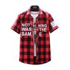 Camisa de moda de verano para hombre de entrega de comercio exterior transfronterizo 2024 Verano nueva moda moderna a cuadros de manga corta que combina con todo