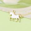 Colgante de aleación de unicornio con gota de aceite, material total para manualidades DIY, accesorios para pendientes, collares, pulseras