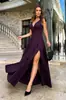 Vestido de Verão Novo 2026 Amazon AliExpress com Decote em V Profundo, Alças, Fenda na Bainha e Barra Larga