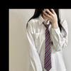 Primavera de 2024 novo estilo japonês versátil jk Camisa Branca manga longa cor sólida roupa íntima feminina outono e inverno foto de formatura uniforme formal