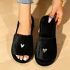 Zapatillas de algodón de punta abierta de felpa con diferentes accesorios personalizables para mujer, para casa, interior, primavera, otoño, cuatro estaciones, zapatillas ligeras para el suelo