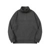 Moletom Jacquard Fleece Pesado 360g com Gola Alta e Zíper Parcial para Homens e Mulheres, Nova Jaqueta Top da Moda Estilo Americano Outono e Inverno