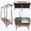 Mesa de Corte de Porco, Rack Suspenso para Carne de Açougue, Vitrine Refrigerada para Carnes Frescas de Supermercado Comercial, Bancada de Aço Inoxidável para Cortar e Vender Carne