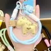 Estilo Shuibei Ouro Puro 999 Chaveiro Desenho Animado Pônei Pingente de Celular Dourado, um Presente para Namorada Que Traz Boa Sorte