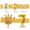 Decoração de festa de aniversário e aniversário de casamento Balão de folha de alumínio digital dourado de 32 polegadas Festa de aniversário para Meninos Meninas Senhoras