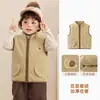 Colete de Lã Panda Kaka Roupas de Inverno para Bebê Meninos Cardigã Quente Outono/Inverno Meninas Top de Inverno para Bebê
