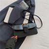 Bolsa texturizada de axila 2024 Nova bolsa feminina verão cor sólida bolsa transversal retrô casual simples bolsa de ombro pequena quadrada