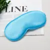 Máscara de Ojos Bloqueadora de Luz de Seda Artificial de Doble Cara con Correas, Transpirable y Cómoda para la Hora de la Siesta, Máscara de Ojos Lisa para Dormir, Disponible para Venta al por Mayor