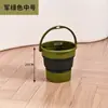 Balde Dobrável Portátil de Pesca Balde de Pé Doméstico Balde para Lavar Carro de Viagem Balde de Água Plástico Espesso Portátil para Exterior