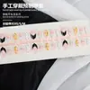 Puntas de Uñas Populares Xiyin de Color Graduado Corto Bloqueadas con Lunares y Flores para Niñas, Tiras Lindas para Uñas Artísticas