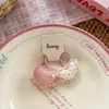 Diadema de Algodón Relleno con Diseño de Flores de Lunares Rosas y Blancas Estilo Coreano, Banda Elástica Alta Doble para Cola de Caballo para Mujeres