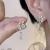 Presilhas de Orelha Estilo Coreano Sem Furo, Brincos com Design Estiloso para Mulheres, Presilhas de Osso da Orelha com Borboleta e Pérola de Franja Longa, Alto Padrão
