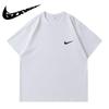 Ropa de Hombre Transfronteriza Verano Nuevo Manga Caída de Alta Calidad Camiseta de Algodón Puro para Hombre Suelta de Marca de Moda Color Sólido Camiseta Deportiva Corta para Mujer