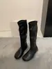 Primeiro Encontro Temporada Nova Outono/Inverno 2026 Bico Redondo Elástico Emagrecedoras Botas Longas Acima do Joelho Moda Feminina Temperamento Alto