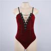 Venda quente transfronteiriça europeia e americana comércio exterior sexy lingerie feminina sexy fio de leopardo corda V profundo collant apertado em estoque