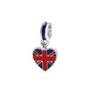Comércio exterior pingente bandeira do mundo acessórios de joias pulseira diy contas pingente de metal com gota de óleo joias atacado