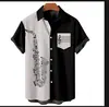 Camisa Masculina Europeia e Americana Estilo Havaí Protetor Solar Caveira Halloween Cruzamento Roupas Masculinas Camisa