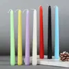 Candelabros coloridos de haste longa 25cm Arranjo de jantar à luz de velas estilo europeu material de parafina velas decorativas para casa atacado