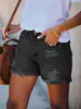 Pantalones Rectos Rasgados de Moda Callejera Transfronterizos Europeos y Americanos para Mujer Shorts de Mezclilla de Pierna Ancha