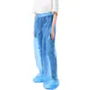 Pantalones impermeables desechables engrosados en el pie impermeables para exteriores con pie de plástico conjunto de pantalones de lluvia para lluvia rafting área de juegos pantalones de lluvia