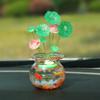 Koi Botella de Buena Suerte Adornos de Loto para Coche Adornos Creativos para Decoración de Coche Decoración Combinada para Consola de Coche a Juego