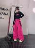 Pantalones Cargo para Niña Conjunto Primavera y Otoño 2024 Pantalones Rojos para Niña Niños Grandes Conjunto de Otoño Casual Versátil