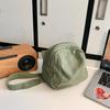 Estilo coreano bonito saco pequeno 2023 novo saco de lona de cor sólida Bolsa Crossbody das mulheres estilo japonês menina estudante All-match saco de ombro