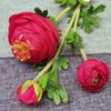 Flor artificial de alta qualidade Lu Lianhua Yang peônia de ponto buquê de flores artificiais para mesa de sala de estar ornamentos decorativos Flor de lótus orvalhada