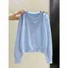 Cárdigan de punto con ambiente relajado para mujer, suéter top casual de una fila de botones para primavera y otoño, chaqueta versátil de estilo perezoso