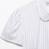 Z Estilo Europeu e Americano Transfronteiriço 2026 Nova Moda Elegante Amazon Atacado de Roupas Femininas Camisa de Popeline Listrada 2066010