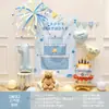 Tela Colgante para el Primer Cumpleaños de Niño, Escena de Pastel y Globos, Decoración, Ambiente, Accesorios para Fotos, Set de Fiesta