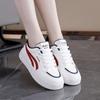 Zapatos Blancos de Plataforma Gruesa Estilo Coreano Personalizados para Mujer Primavera y Otoño 2026 Nuevos Zapatos Deportivos Casuales de Moda Versátiles X201