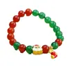 Pulsera de Ágata Roja Natural Aiyu Pulsera de Calcedonia Verde Fábrica de Joyería Navideña Venta al por Mayor Dropshipping S3111404