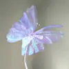 Magia de Boda Color Perla Hilo Flor Mariposa Decoración Simulación de Foto Creativo Tridimensional Adornos de Guía para Camino de Boda Disposición de Habitación de Boda