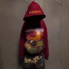 Sudadera con capucha holgada informal de personalidad, atuendo retro de moda Otoño e Invierno, Ropa urbana americana con estampado de Hip Hop europeo y americano