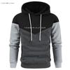 Sudadera con capucha de forro polar para hombre, estilo europeo y americano, bloques de color, patchwork, de manga larga, estilo deportes de invierno, Fibra de poliéster