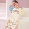 Camisola Feminina Estilo Primavera e Outono Algodão Puro Manga Longa Primavera, Outono e Inverno 2026 Novo Estilo Pijamas Mãe e Filha Infantil Roupas de Casa Femininas