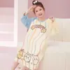 Bata de Noche para Niña Primavera y Otoño Algodón Puro Manga Larga Primavera y Otoño Invierno 2025 Nuevos Pijamas Madre e Hija para Niños Ropa de Casa para Niñas