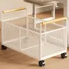 Carrito de estantería móvil para uso doméstico, caja de almacenamiento de libros, estantería de escritorio para salón de clases de estudiantes, solución de almacenamiento