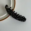 Pinza para el pelo de tela elegante y simple con estampado de leopardo retro estilo francés para coletas pequeñas Accesorio para el pelo de coleta pequeña Ins