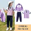 Traje de uniforme escolar ropa deportiva de primavera traje de tres piezas para niños jardín de infantes uniforme de jardín uniforme de escuela primaria ropa de primavera y otoño Estilo Universitario