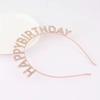 Feliz cumpleaños, corona de cumpleaños, accesorios para la cabeza de fiesta, aleación, accesorios para el cabello de boda para mujer, diadema al por mayor