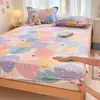 Manta de Cama de Leche de Invierno de Felpa Pieza Única Juego de Sábanas Infantiles con Más Terciopelo Manta de Cama Dormitorio Protector de Colchón Totalmente Envuelto de Felpa de Coral