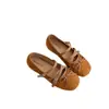 Zapatos de Ballet Suaves para Mujer Verano 2026 Nuevo Estilo con Aumento Interno de Altura, Punta Cuadrada, Lazo y Hebilla de Cinturón, Zapatos Mary Jane Bajos