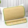 Tapetes Refrigerantes de Bambu e Rattan para o Verão, um Par de Fronhas Refrigerantes, Travesseiro Grande de Seda Gelada para Adultos, Tapete Refrigerante de Bambu Individual, Fronha