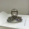 Pinza para el cabello de cristal para mujer, Moda de alta gama, Accesorio para el cabello de lujo de moda para la parte posterior de la cabeza, Adorno para el cabello coreano de alta gama al por mayor