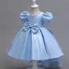 Vestido de Gala para Niña Vestido de Princesa Estilo Nuevo Vestido de Dama de Honor de Satén sin Espalda Vestido Infantil Vestido de Princesa
