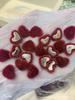 Lana de visón de imitación hebilla de bolsa de tela con forma de corazón de durazno hebilla de joyería de amor accesorios de joyería DIY