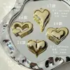 Colgante Plegado con Forma de Corazón Acrílico Simple Galvanizado Accesorios de Materiales para Colgar en Cadena de Teléfono Bolsos Decoración Hecho a Mano DIY